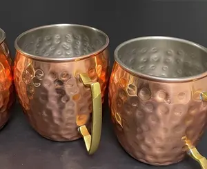 Taza de Cobre Hecha a Mano de Alta Demanda para Bebidas Frías, Jugos, Smoothies o Bebidas de Verano, Disponible a Precio de Exportación - Product Image 1