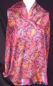Bufandas de Pashmina con Diseño Paisley Casual, Hechas de Seda Viscosa para la Temporada de Primavera, Bufandas Largas de Seda para Otoño - Product Image 5