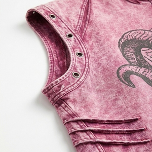 Chaleco sin mangas con capucha para hombre, diseño personalizado con efecto desgastado, estampado geométrico, estilo gótico, informal, para verano - Product Image 6