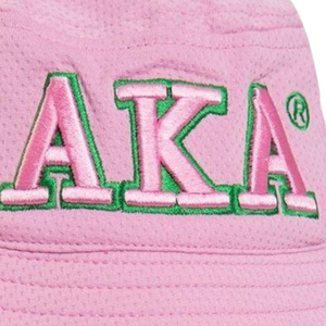 Sombrero de Pescador AKA Bucket Hat, Sombrero de Ala Ancha Bordado con Diseño Griego, de Algodón, para Verano, para Actividades al Aire Libre, Color Rosa - Product Image 3