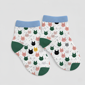 Chaussettes en coton pour garçons et filles, douces, respirantes, chaussettes d'école, ajustement extensible, durables pour un usage quotidien, lot multiple - Product Image 3