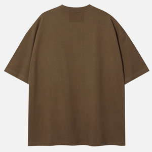 เสื้อยืดคอตตอน 100% หนัก 230 กรัม ทรงหลวม พิมพ์โลโก้ตามสั่ง สไตล์วินเทจ สำหรับผู้ชาย ขายส่ง - Product Image 2