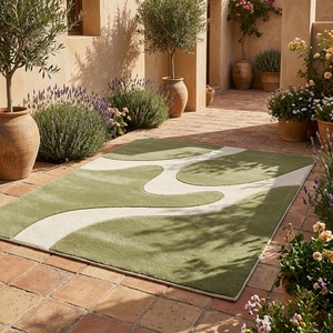Alfombra de Lana Geométrica Hecha a Mano de Lujo con Pelo Corto y Largo, Alfombra Moderna para Área, Diseño Personalizado, Precio de Fábrica al Por Mayor - Product Image 1