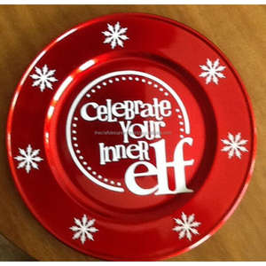 Flocon de neige Design TCD vacances chargeur assiette dîner vaisselle Cookie service plateau décoratif grand affichage métal chargeur assiettes - Product Image 1