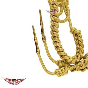 Aiguillette general de hilo metálico trenzado dorado con punta dorada metálica - Product Image 4