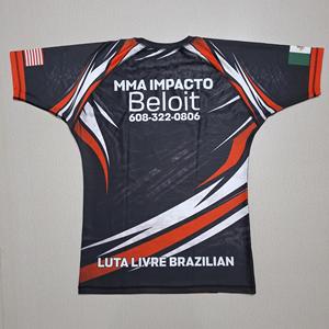 เสื้อรัดกล้ามเนื้อแบบสั่งทำพิเศษพร้อมลายพิมพ์แบบ Sublimation ผ้า Spandex/Polyester ป้องกันรังสียูวี 50+ แห้งเร็ว พร้อมแบบจำลองสำหรับ MMA & BJJ No Gi - Product Image 6