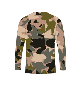 T-shirt d'entraînement à manches longues camouflage Woodland, léger, athlétique, pour la performance sportive - Product Image 3
