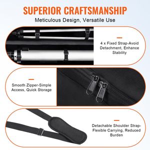 Custodia Grande per Telescopio da Esterno con Fibbie Fisse, Tasche Multiple, Divisorio Rimovibile, Antiurto, Borsa per il Trasporto Telescopio 40.7 - Product Image 6