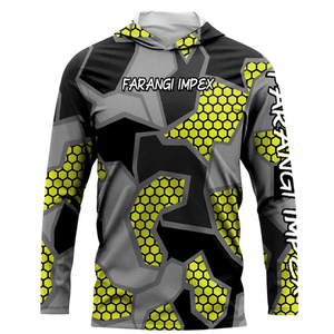 Camiseta de manga larga para hombre, nueva llegada de verano, transpirable, que absorbe la humedad, UPF 50, protección solar, para pesca, color liso. - Product Image 1