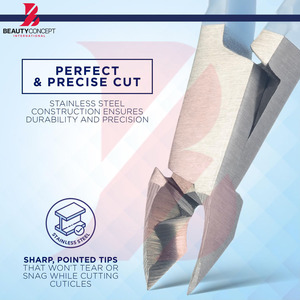 Cortacutículas Profesional de Acero Inoxidable, Tijeras para Remover Piel Muerta de Precisión, Herramientas de Manicura y Pedicura de Alta Calidad para Salón - Product Image 3