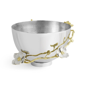 Cuenco de metal con incrustaciones florales intrincadas y patas en forma de elefante. Disponible a precios de mayorista para un toque de encanto tradicional. - Product Image 4
