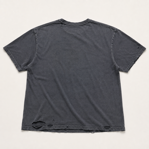 Retro <b>Vintage</b> <b>T</b>-<b>Shirt</b> 100% Cotton Washed Fully Distressed Streetwear Heavyweight Oversized Unisex Crop Front Tee - Product Image 3