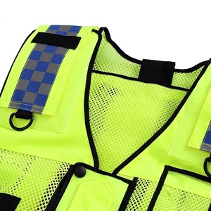 Gilet de sécurité haute visibilité en maille réfléchissante, uniforme de travail avec plusieurs poches, ajustement réglable, unisexe, toutes saisons, pour la sécurité - Product Image 4