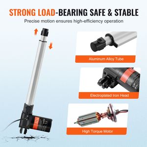 Attuatore Lineare 12V per Carichi Pesanti 1320 libbre/6000N, 12 Pollici, 0,19 Pollici/s, con Staffa di Montaggio e Cilindri - Categoria Prodotto - Product Image 3
