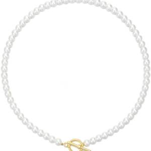 Collar de Perlas de Imitación de Alta Gama para Mujer, con Colgante de Letra Inglesa (26 Letras), Cadena para Clavícula, Diseño Popular de 's Niche - Product Image 2