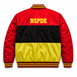 เสื้อแจ็คเก็ตแข่งรถ NSPDK แบบสั่งทำพิเศษ ระบายอากาศได้ดี ปักโลโก้สีแดงและสีทอง สไตล์นักแข่ง สำหรับผู้หญิง บุด้วยโพลีเอสเตอร์ - Product Image 2