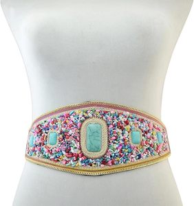 Ceinture brodée à prix abordable, élégante pour femme, idéale pour les saris, les lehengas et les tenues décontractées – Ceinture broderie haut de gamme - Product Image 4
