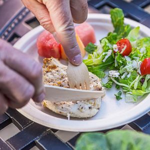 Set di posate in legno monouso 100% compostabili per la casa, ecologiche, organiche e sostenibili, utensili a carbono neutro - Product Image 3