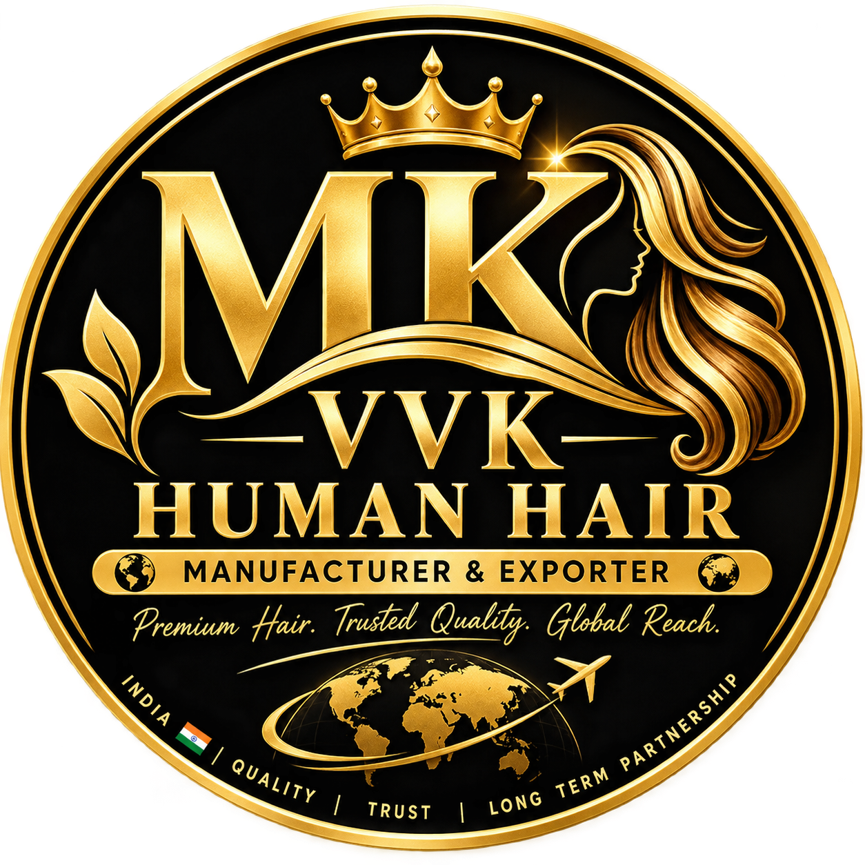 MKVVK HAIR EXPORT logo