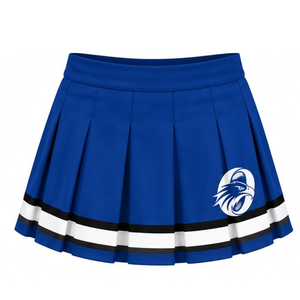 <b>White</b> Royal Blue Cheer Uniform Set Short Sleeve Top <b>Pleated</b> <b>Skirt</b> Team Sportswear Athletic Training Practice Performance Custom - Product Image 5