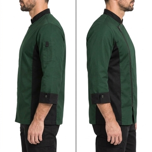 เสื้อเชฟผู้ชายระดับพรีเมียม ผ้าคอตตอนผสม สำหรับใส่ในครัว เนื้อผ้าบางเบา ระบายอากาศได้ดี สวมใส่สบาย ทรงพอดีตัว เหมาะสำหรับชุดยูนิฟอร์มร้านอาหารมืออาชีพ - Product Image 6