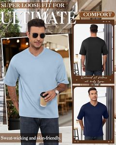 T-shirt Homme Oversize 100% Coton Grammage Lourd 220g, Coupe Boxy, Impression Personnalisée sur Épaule, Style Hip Hop, Grande Taille, Vierge - Product Image 5
