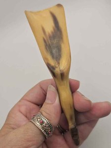 Horn shoe handmade natural buffalo horn shoe horn curved design smooth finish durable footwear <b>helper</b> premium quality tool - Product Image 3