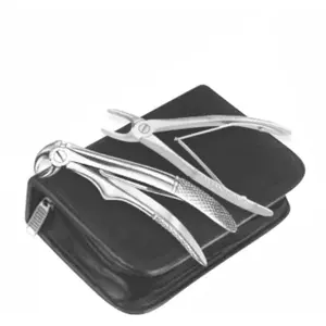 DENTRIC IMPLANTS Juego de 7 Instrumentos Quirúrgicos Dentales para Niños, para Extracción de Dientes Centrales Superiores, con Pinzas de Extracción (FORCEPS) para Más - Product Image 1