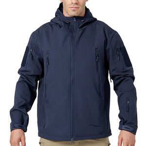 Men's Casual Winter <b>Work</b> Wear Hooded Zip-Up Softshell <b>Jacket</b> Custom Design Windproof Waterproof <b>Canvas</b> OEM Service - Product Image 3