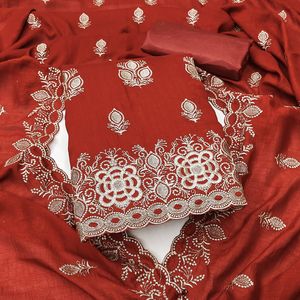 Embroidered Lace Hijab <b>Scarf</b> Cotton Muslim Headscarf Floral Pattern Daily Wear for Indian and Pakistani Styles - Product Image 1