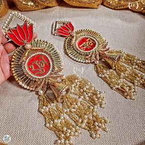 Colección AARNA: Vibrante Decoración de Pared Multicolor para Cumpleaños y Diwali, Par de Adornos Hechos a Mano en Tela con Diseño Art Deco para el Hogar y Eventos - Product Image 4