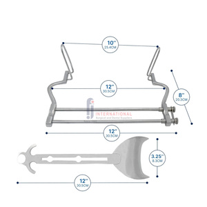 Kit Quirúrgico de Retractores Abdominales Balfour de Alta Calidad, Más Vendido, 3 Piezas, Hojas Fenestradas de 4', 7' y 10', Separador Profundo, UCI - Product Image 2