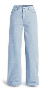 Pantalones Vaqueros de Cintura Alta, Pantalones Anchos de Pierna Ancha, Pantalones Casuales Sólidos para Mujer - Product Image 5