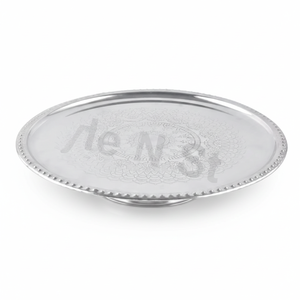 Soporte para cupcakes de acero inoxidable Soporte para postres con bandeja redonda de acero Bandeja redonda para pasteles al por mayor con soporte - Product Image 1