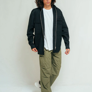 Envío Gratis Camisa Vaquera de Hombre Estilo Vintage Único 100% Algodón Transpirable de Alta Calidad para Verano Ropa Urbana Servicio OEM/ODM - Product Image 2