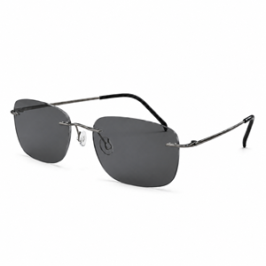 Lunettes anti-lumière bleue, monture carrée sans bordure en titane, verres en résine Lutein UV420 pour la lecture et le quotidien - Product Image 1