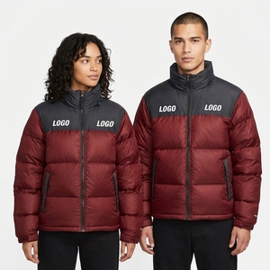 High Street 2026 Men'<b>s</b> Polyester Puffer <b>Jacket</b> OEM Service Custom Hooded Stand Collar Eco-Friendly Windproof Heated <b>Jackets</b> - Product Image 2