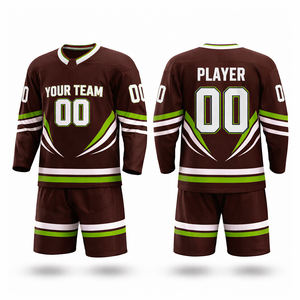 Nouveaux ensembles de maillots de hockey d'hiver respirants et personnalisés pour hommes, vente en gros, impression par transfert thermique du nom de l'équipe et du logo, haute qualité, séchage rapide - Product Image 5