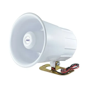 Sirena de Alarma para Auto de 12V CC, Altavoz Impermeable con Carcasa Triangular de Plástico Blanco para Advertencia de Emergencia - Product Image 1