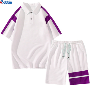 Conjunto Corto Personalizado para Hombre, Camisetas Polo Holgadas de Verano de Alta Calidad, Conjuntos Deportivos Casuales con Parches para Estudiantes, Conjuntos Deportivos para Correr - Product Image 5