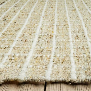 พรมขนสัตว์ทำมือสไตล์โมเดิร์น ลายเรขาคณิต ทอแบบแบน  เป็นมิตรกับสิ่งแวดล้อม เหมาะสำหรับห้องนั่งเล่น ห้องนอน และใช้ในบ้านสำหรับการสวดมนต์ - Product Image 3