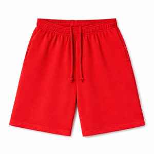 Pantalones Cortos Deportivos de Alta Calidad para Hombre, 100% Algodón, Casuales, Holgados, para Correr, Atléticos, Color Naranja - Product Image 1