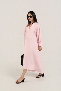 Vestido Maxi Holgado de Maternidad para Mujer, Prenda Informal, Transpirable, Ligero, Tejido 100% Algodón Ecológico - Product Image 4