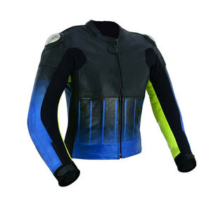 Combinaison de moto en cuir respirante imprimée à séchage rapide, manches longues, logo personnalisé, service OEM, deux pièces, équipement de motard en gros - Product Image 2
