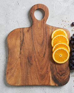 Planche à découper en bois d'acacia avec poignée, plateau de service de cuisine, planche à découper épaisse en bois de bambou, logo personnalisé - Product Image 2