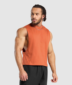 Sleeveless Quick Dry Breathable Fitness Wear Workout Men Gym Tank Top Wholesale Custom Logo Cotton <b>Running</b> <b>Singlet</b> Muscle - Product Image 4
