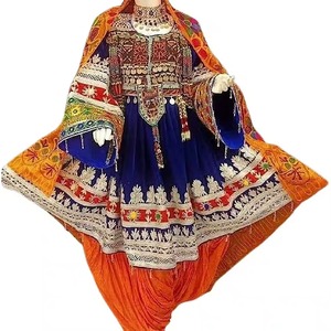 Traditional Afghan Kuchi Dress Emerald Green Velvet Frock With Extensive <b>Needlework</b> Coin Embroidery Matching Waistcoat - Product Image 2