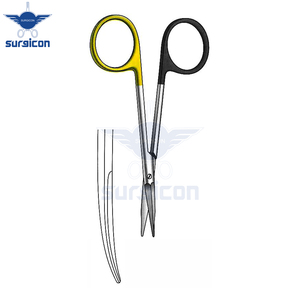 Ciseaux Siegert 11,5 cm / 4-1/2 pouces, ciseaux à lame courbée dentelée, Super Cut TC pour une dissection précise des tissus - Product Image 3