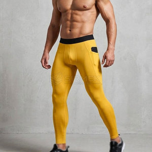 Leggings de compression athlétiques pour hommes à taille haute, pour la course à pied, l'entraînement, le sport, extensibles, à séchage rapide, respirants, vêtements de performance - Product Image 5