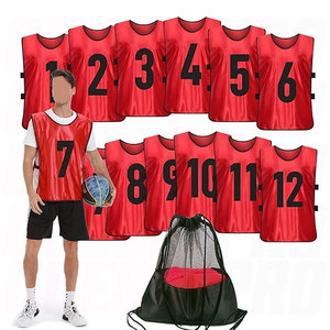Scrimmage <b>Training</b> Vest 12 Pack Team Sports Pinnies Jerseys Adult Youth Soccer Practice <b>Bibs</b> Numbered Lightweight Breathable - Product Image 1
